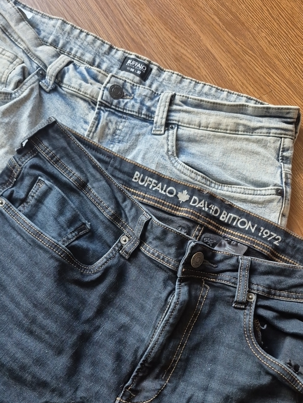 Set Of 2| Buffalo David Bitton Men's Jeans - Light Wash and Dark Wash Denim
